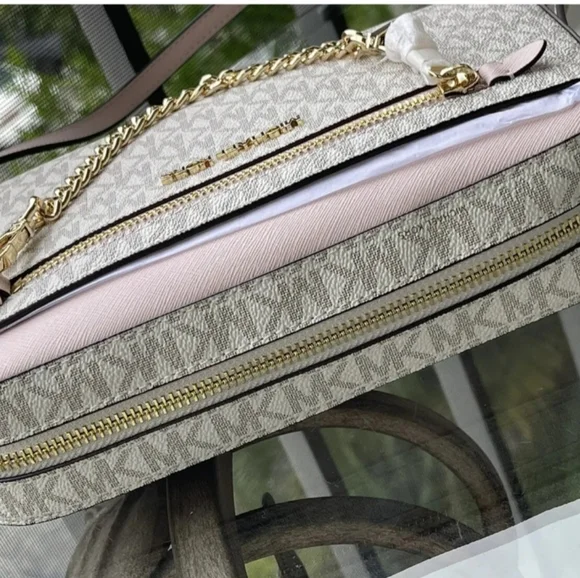 Michael Kors PVC Leather Crossbody Bag Handbag Messenger Shoulder Purse - Picture 6 of 11